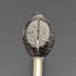 1933 British vintage pair of sterling silver demitasse spoons with enamel decoration